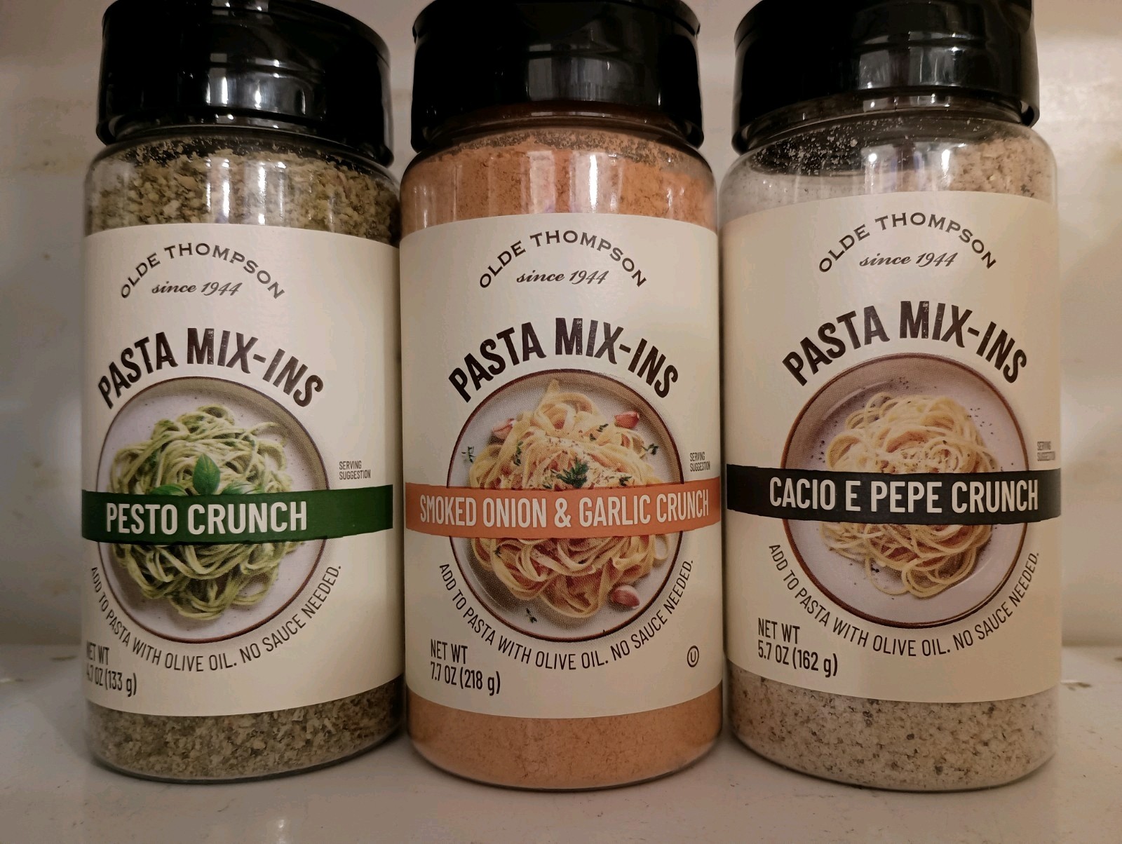 Olde Thompson Pasta Mix-Ins Seasoning Variety Set (3 Pack) Certified Kosher