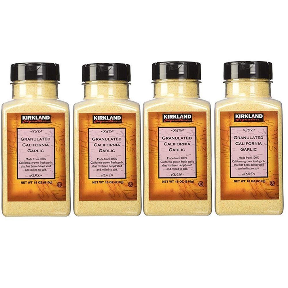 (Pack of 4)Kirkland Signature Granulated California Garlic, 18oz, each