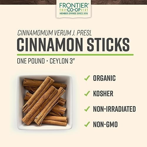 Organic Ceylon Cinnamon Sticks 3 Inch 1 Pound Bulk for Tea Baking Crafts