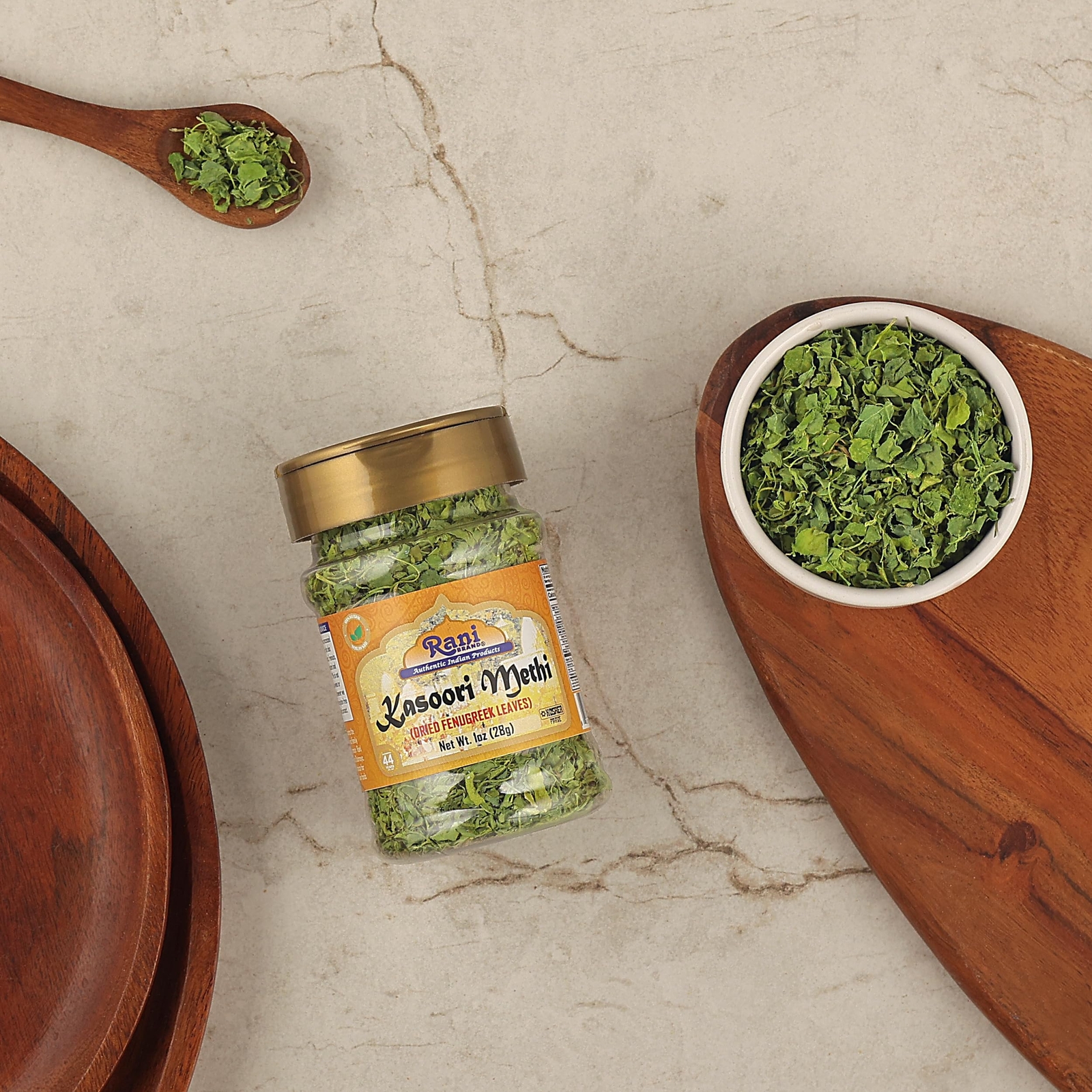 Rani Fenugreek Leaves Dried (Kasoori Methi) 1oz (28g) PET Jar