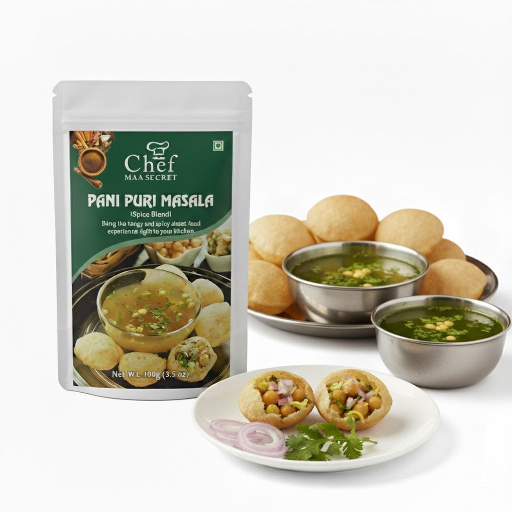 Aiva Chef Pani Puri Masala 3.5 oz (Pack of 4) | Indian Blended Spices