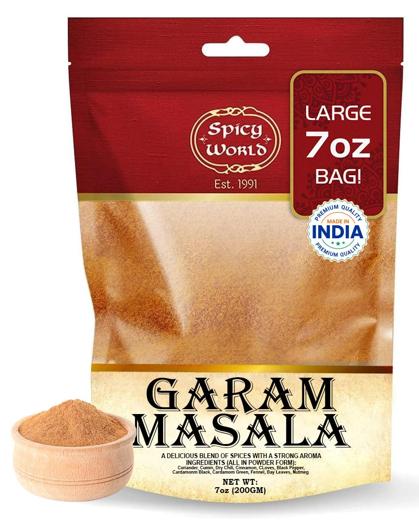 Garam Masala Powder 7-Ounce (15 Premium Spice Blend) | Salt Free, Vegan | Indian