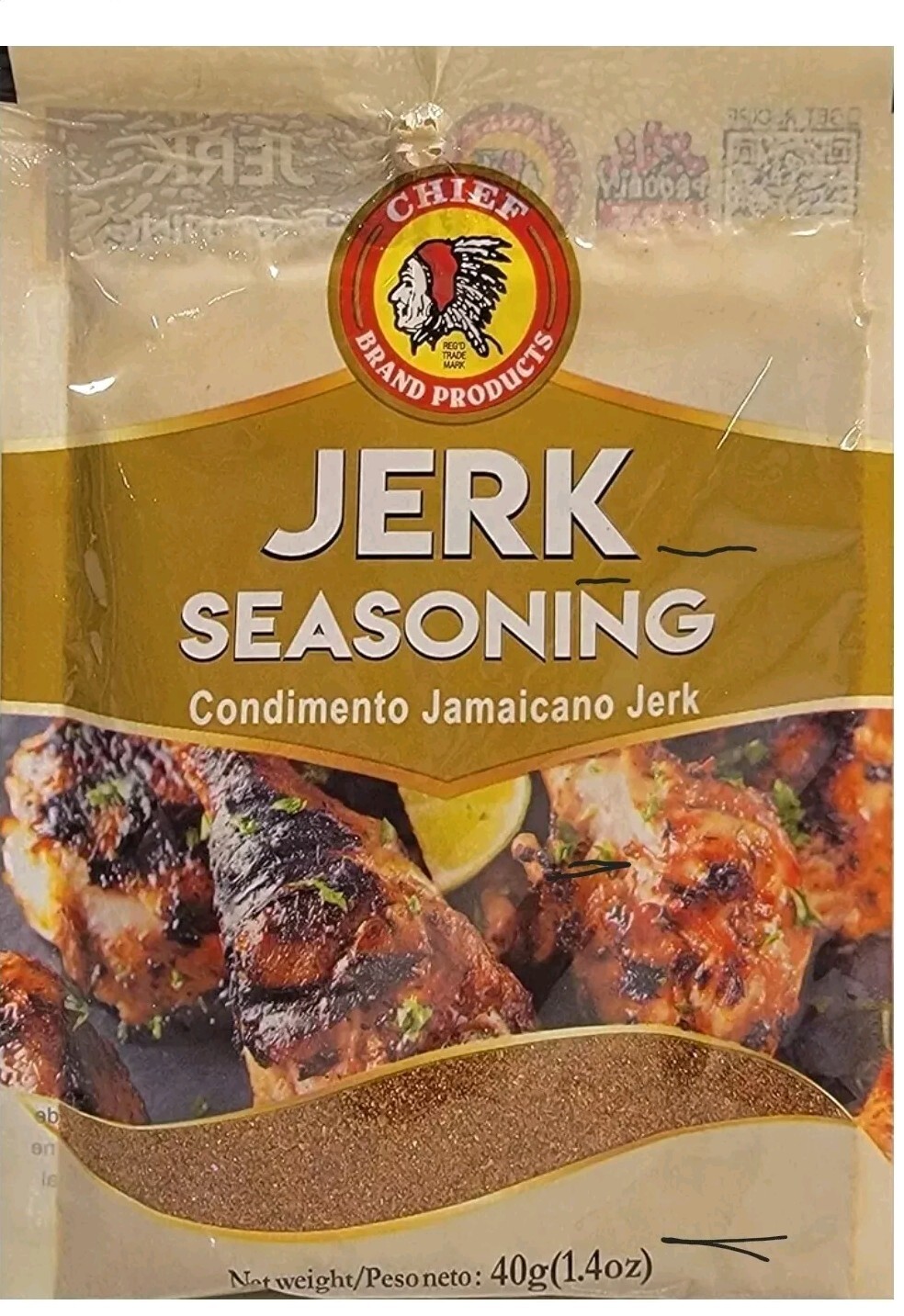 Chief Jerk Seasoning 40 g Bag Product of Trinidad