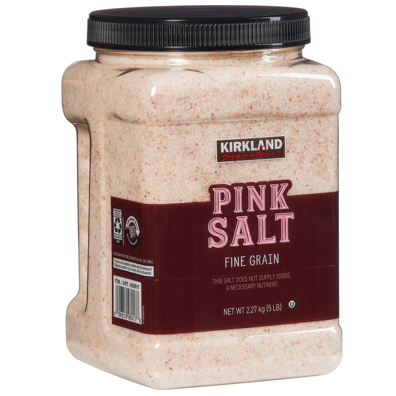 New Kirkland Ground Pink Salt – Fine Grain Organic Salt, 5 lbs Bulk Container