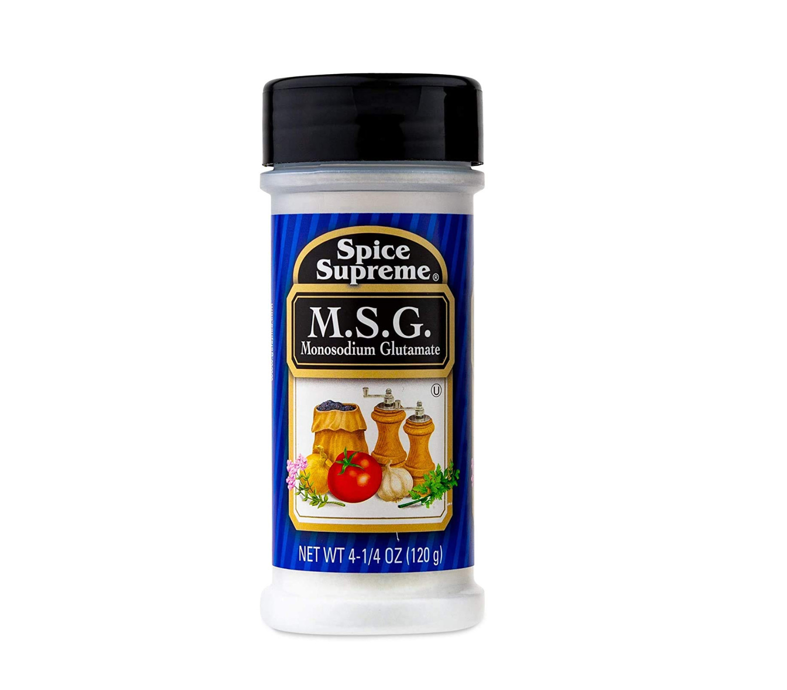 Spice Supreme M.S.G. Monosodium Glutamate, plastic shaker, 4.25-oz.
