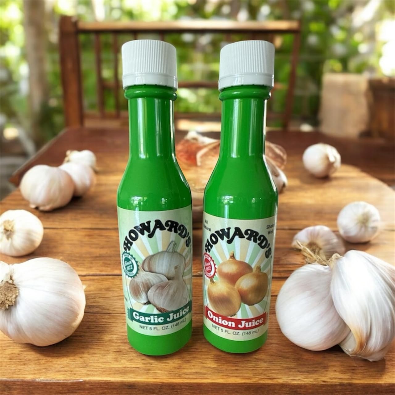 Howard’s Onion & Garlic Juice Duo Pack, 5 fl oz Each | 5 Fl Oz (Pack of 2)