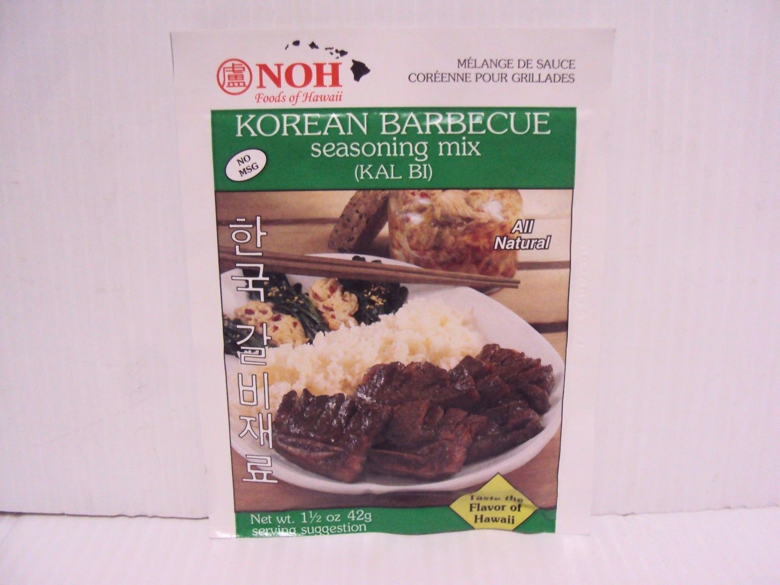 NOH Korean Barbecue Seasoning Mix (Kal Bi) All Natural NO MSG 1.5oz
