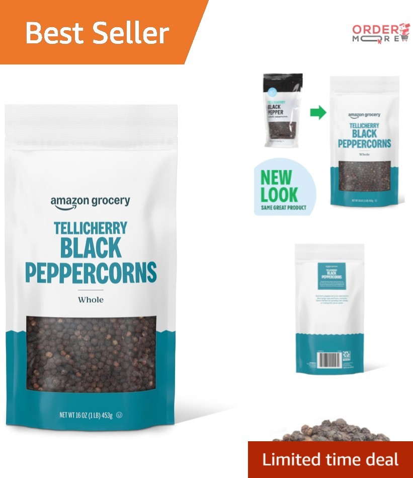 Black Peppercorn Whole 16oz Fresh Spices for Cooking Seasoning