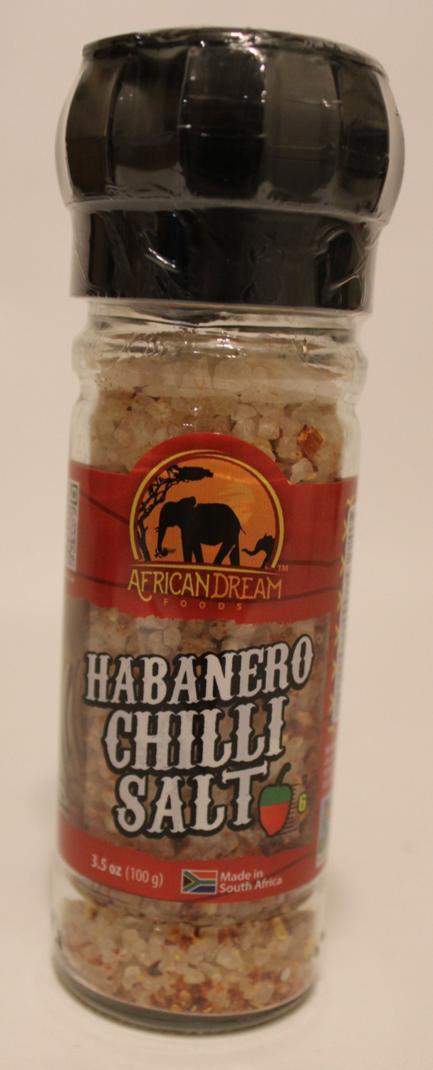 African Dream, Habanero Chilli Salt – NEW, Sealed – Lot of 6 x 100g bottles