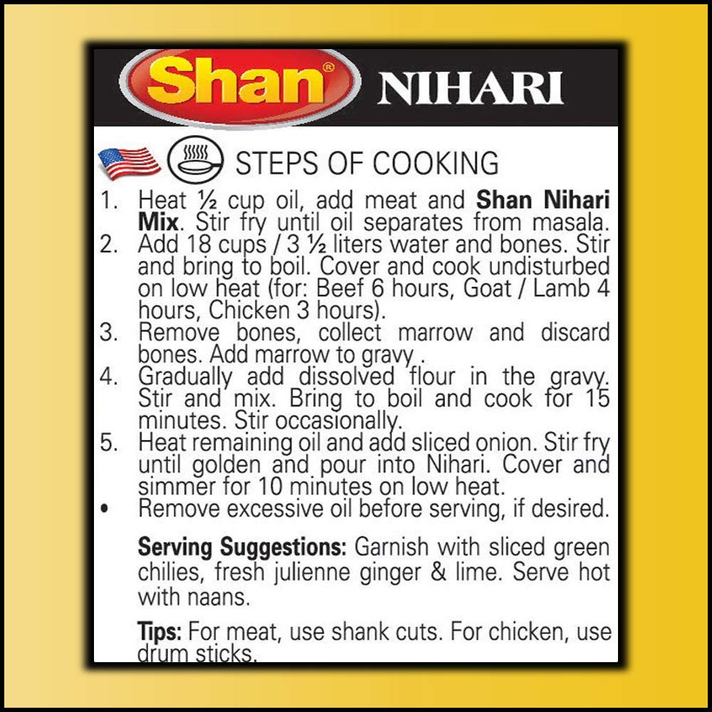 Nihari Recipe and Seasoning Mix 2.1 Oz (60G) – Spice Powder for Slow Cooked Trad