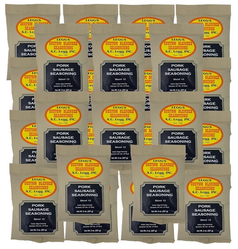 AC Legg Blend 10 Sausage Seasoning – Case of 24 packs 8 Ounces each