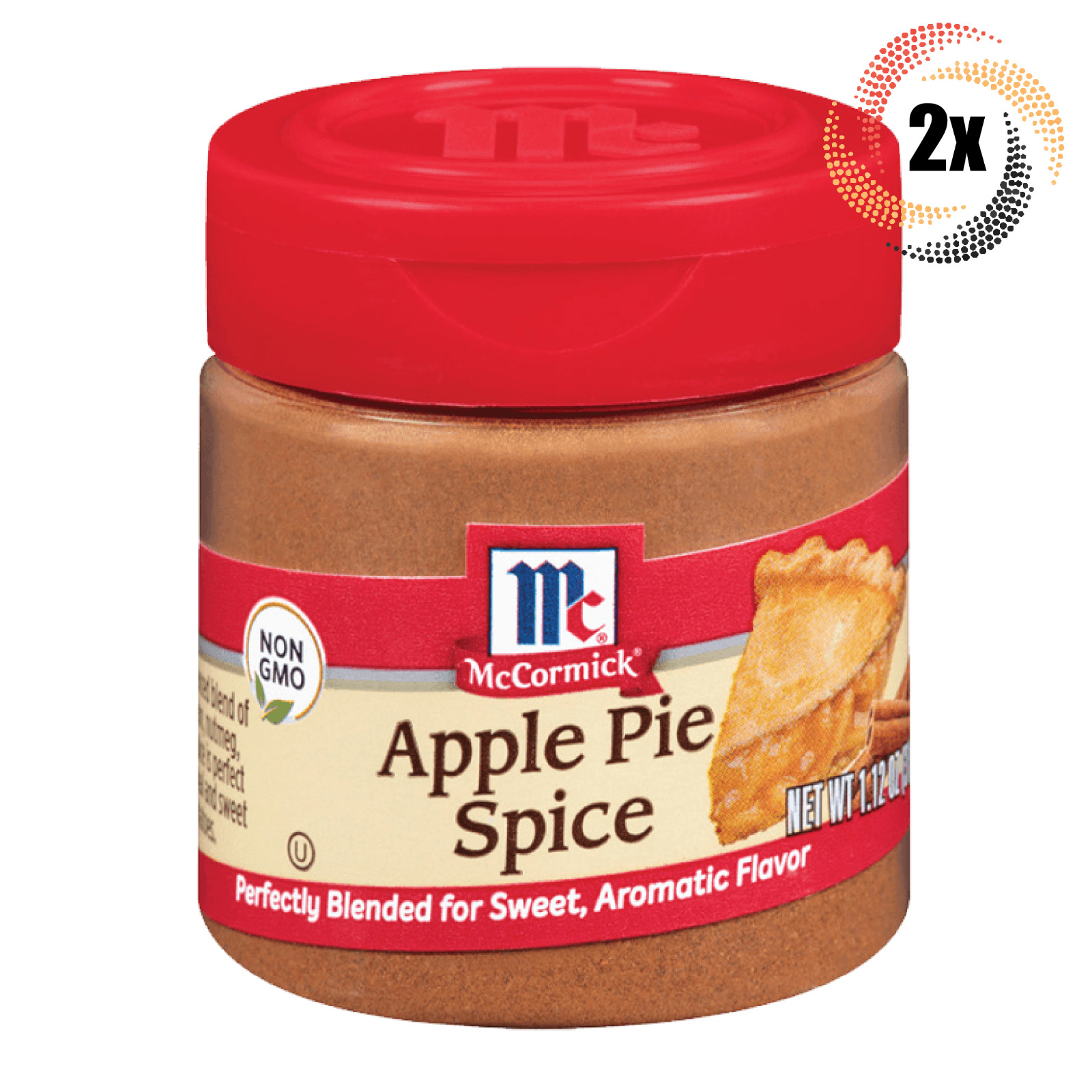 2x Shakers McCormick Apple Pie Spice Seasoning | 1.12oz | Sweet Aromatic Flavor