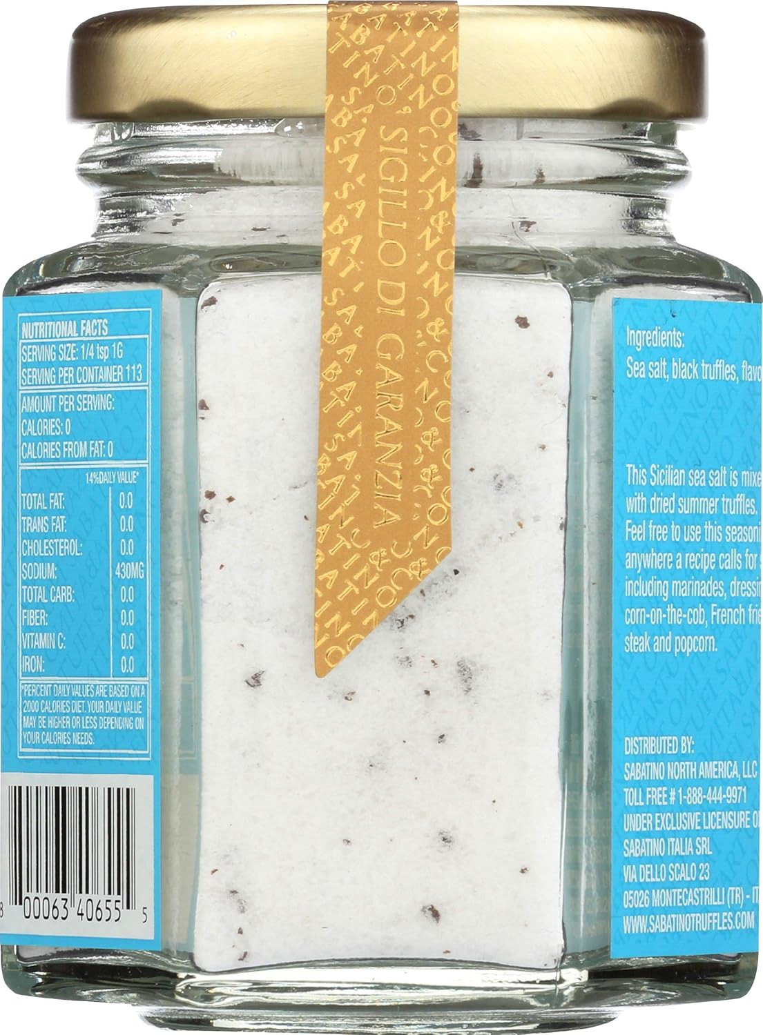 Sabatino Tartufi Truffle Salt Seasoning, All Natural Gourmet Truffle Salt, Sicil