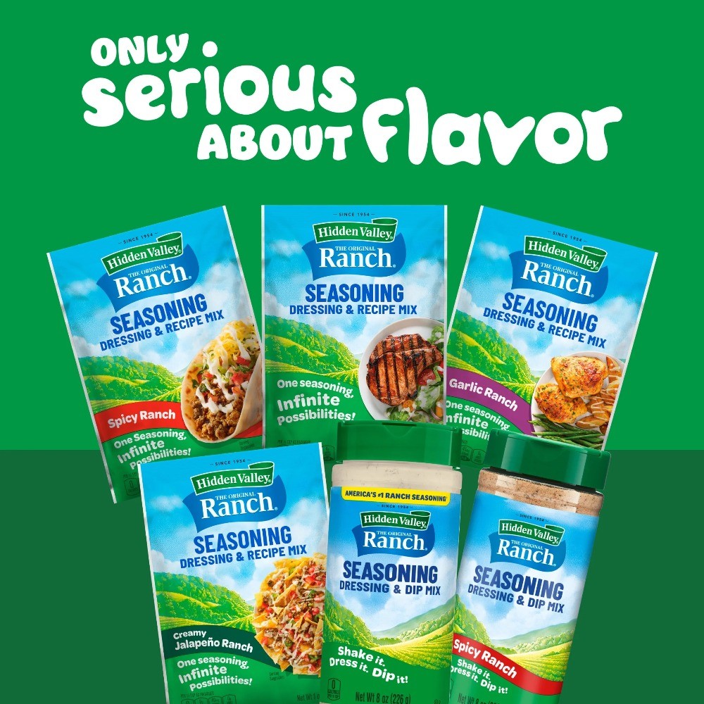 Original Ranch Salad Dressing & Seasoning Mix, Bulk Food, 1 oz, 8 Packets