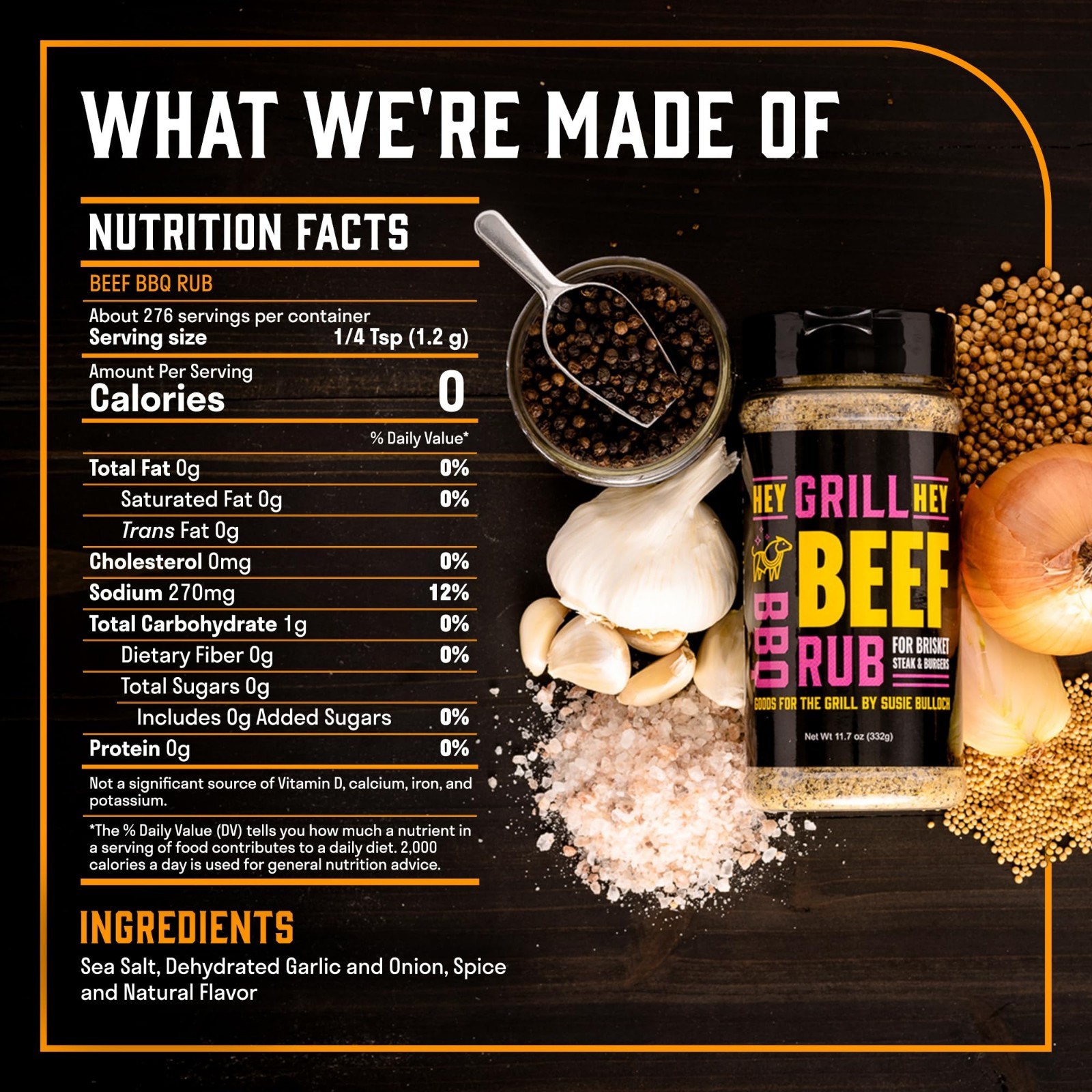 BBQ Beef Rub & Steak Seasoning | Award-Winning Brisket & Burger Spice Blend | 11