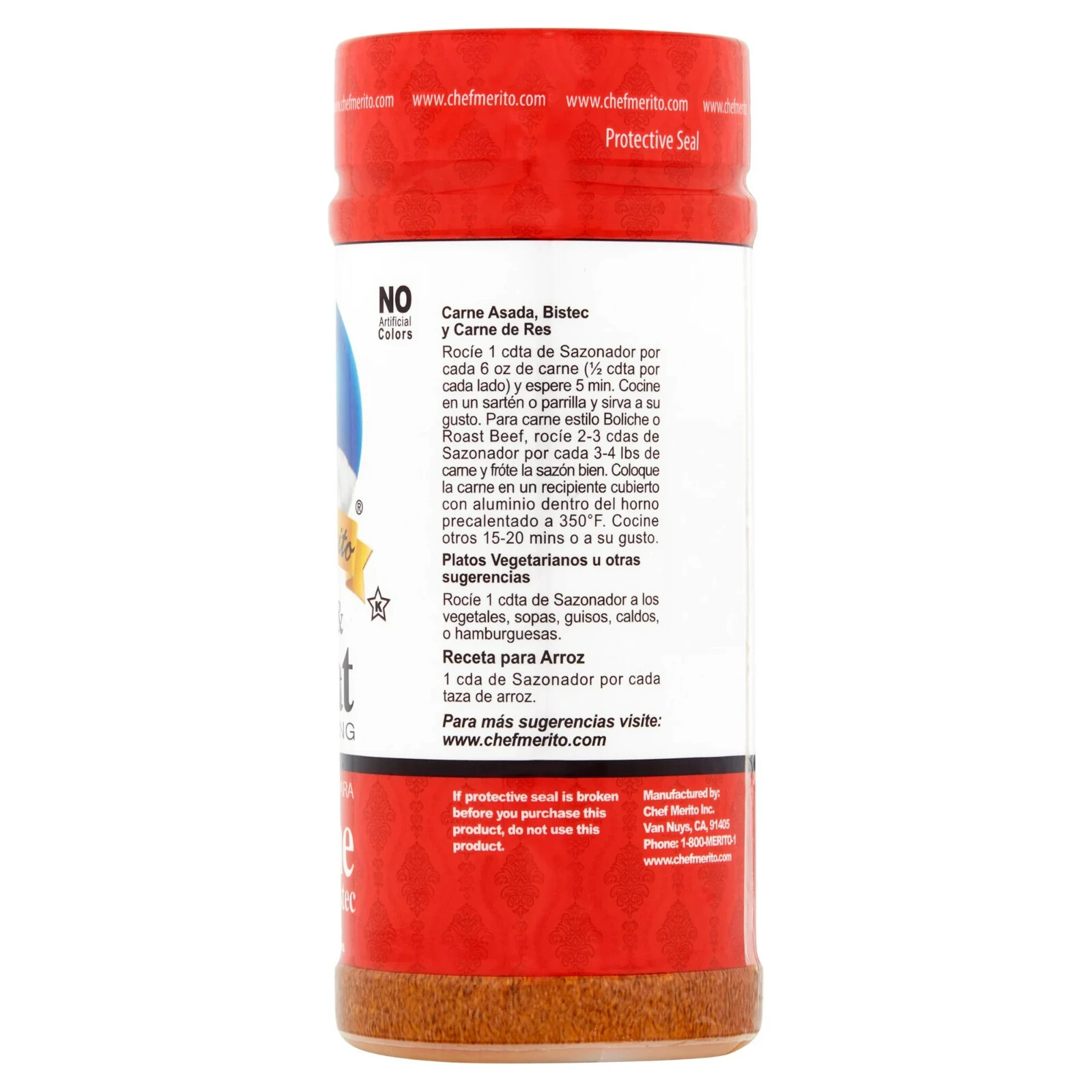 Chef Merito Steak & Chicken Seasoning Combo (4 Pack ) 2 Pack Each Flavor 14 oz