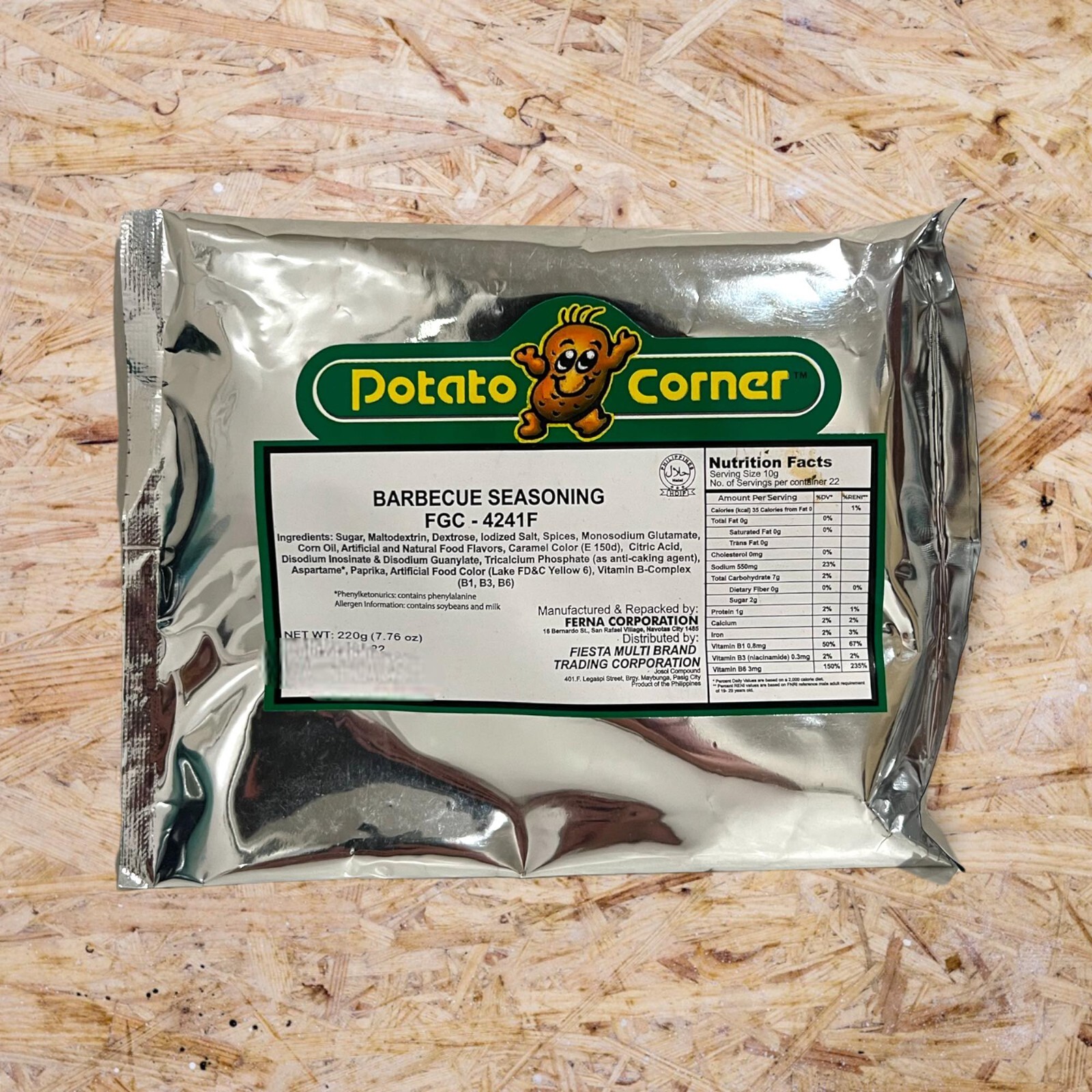potato corner french fries seasoning 220G – BBQ BARBECUE FLAVOR
