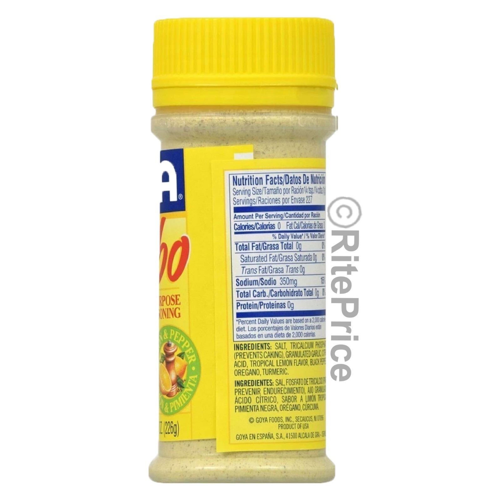 GOYA ADOBO ALL PURPOSE SEASONING LEMON & PEPPER LIMON Y PIMIENTA 8 Oz (3 pk) New