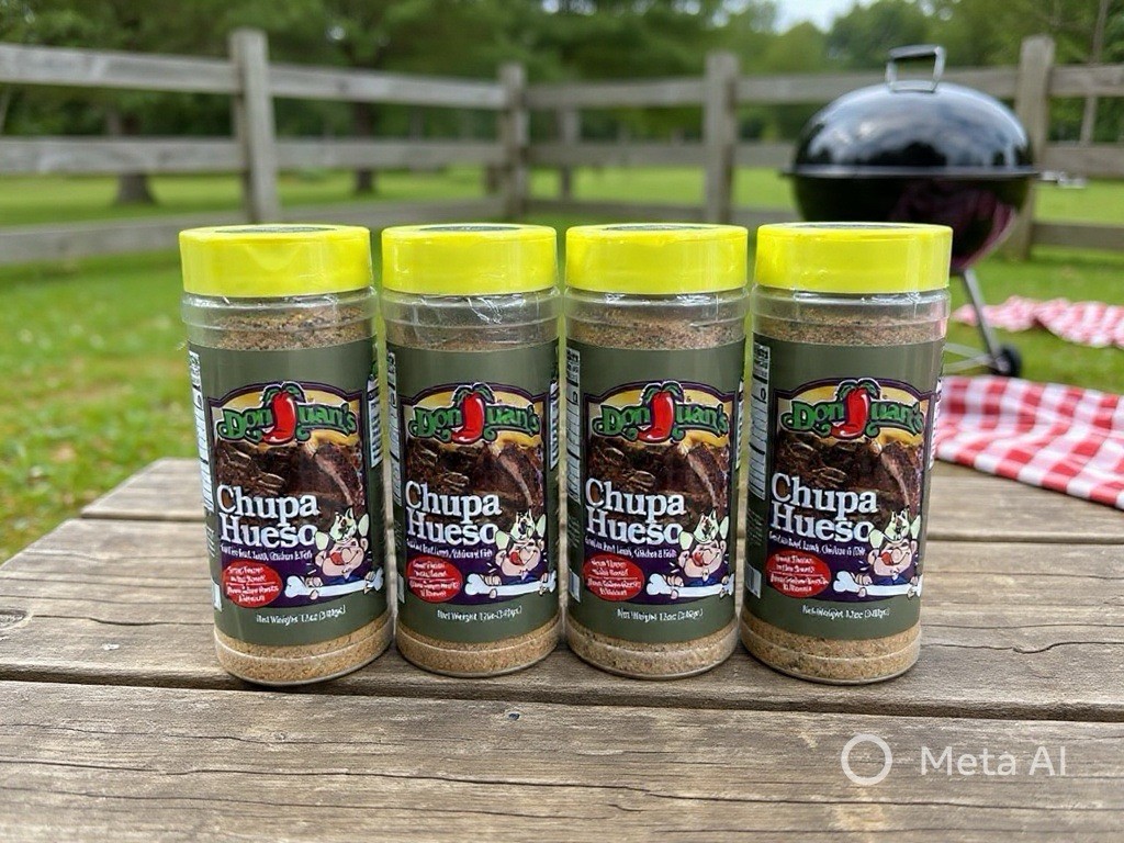 4X Chupa Hueso Seasoning by Don Juan’s for Meats Chicken Lamb Fish 12oz Bottle
