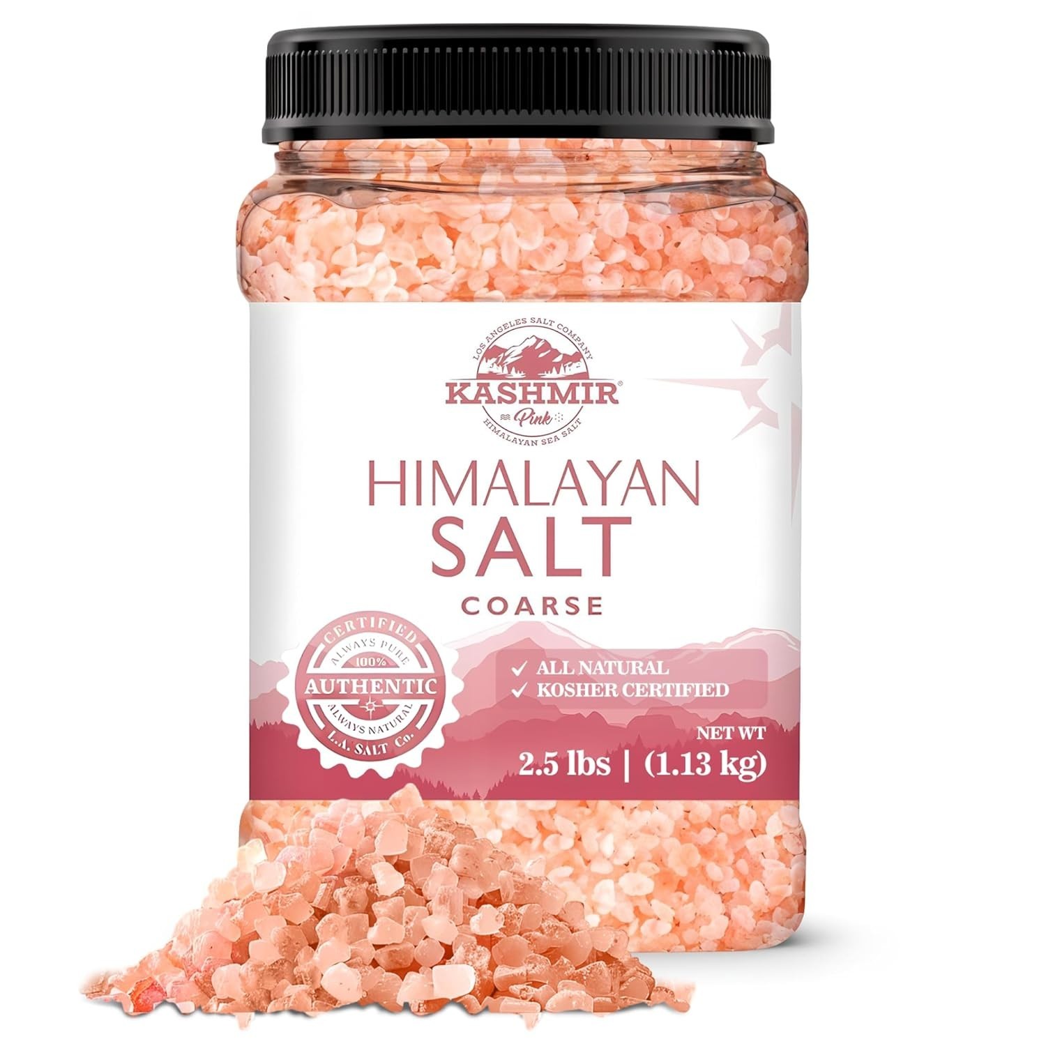 Coarse Pink Himalayan Salt – 2.5 Lbs of 84 Trace Minerals for Cooking & Bathing