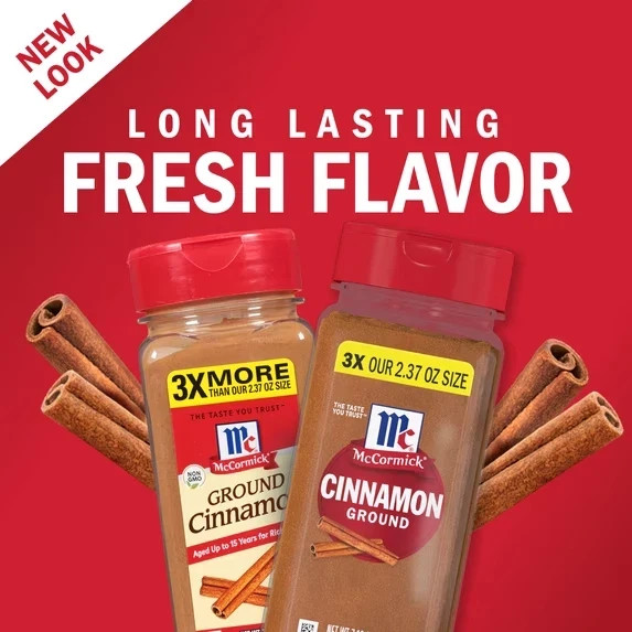 McCormick Kosher Ground Cinnamon, 7.12 oz Bottle….