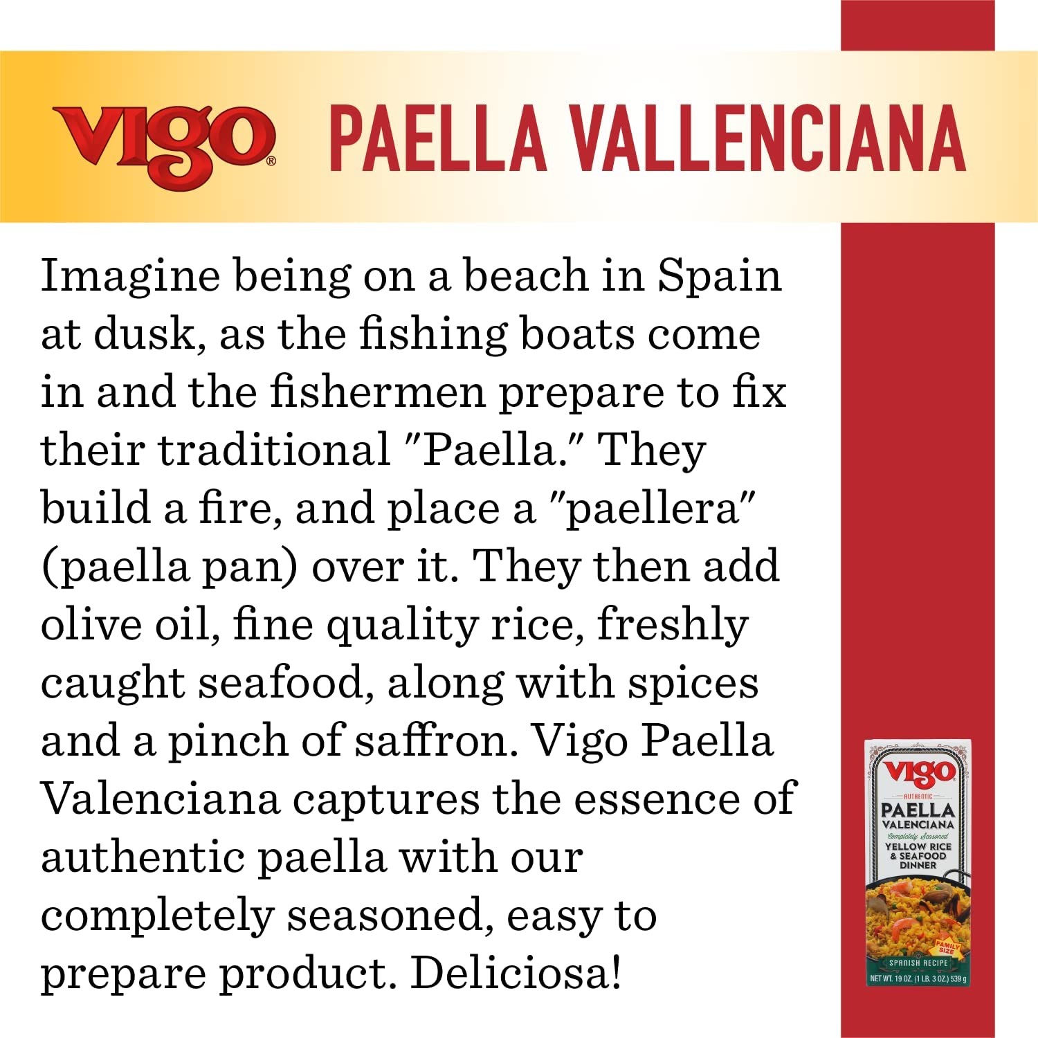 Traditional Paella Valenciana Rice Mix – Pack of 6 Seafood Meal Kits