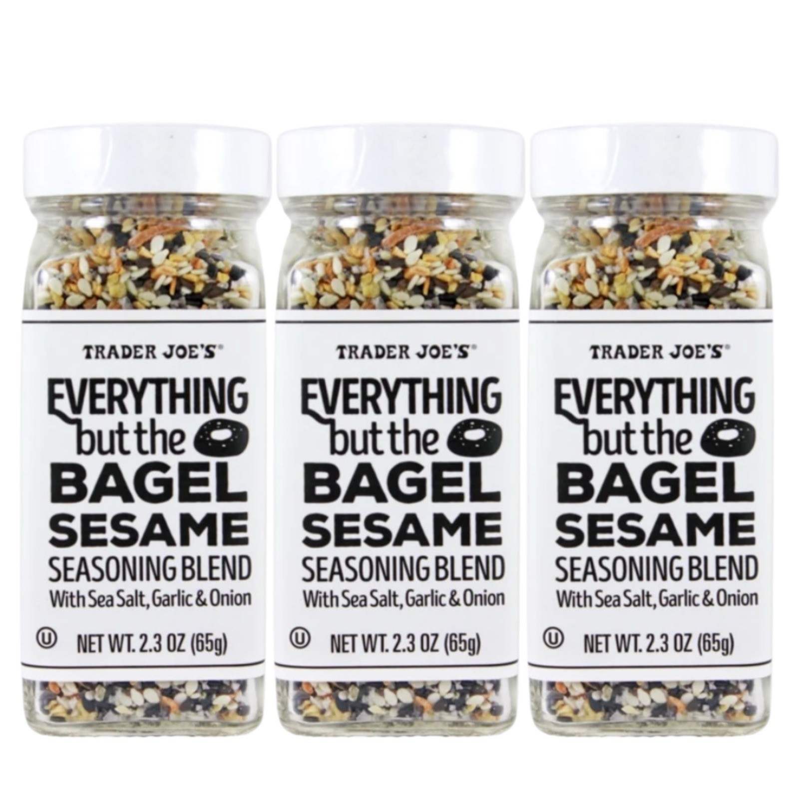 Trader Joe’s Everything But The Bagel Sesame Seasoning Blend 2.3oz (Pack of 3)