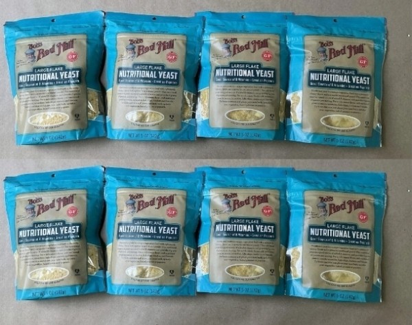 Lot Of 8 Bobs Red Mill Nutritional Yeast Large Flake Gluten Free 5 Oz Bags New