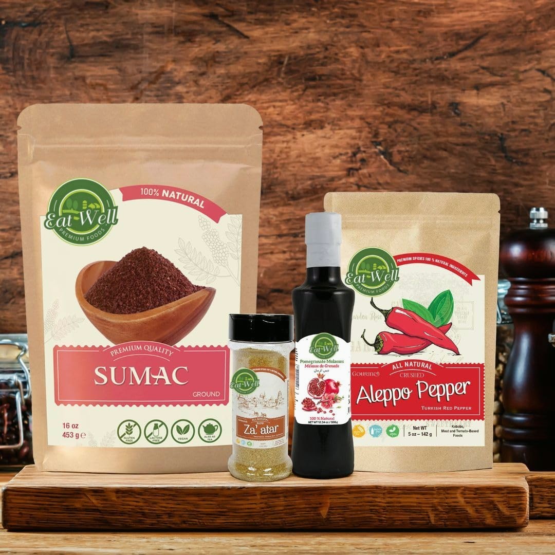 Eat Well Premium Foods Sumac Spice Powder 16 oz Bulk Extra Large Size Ground Sum