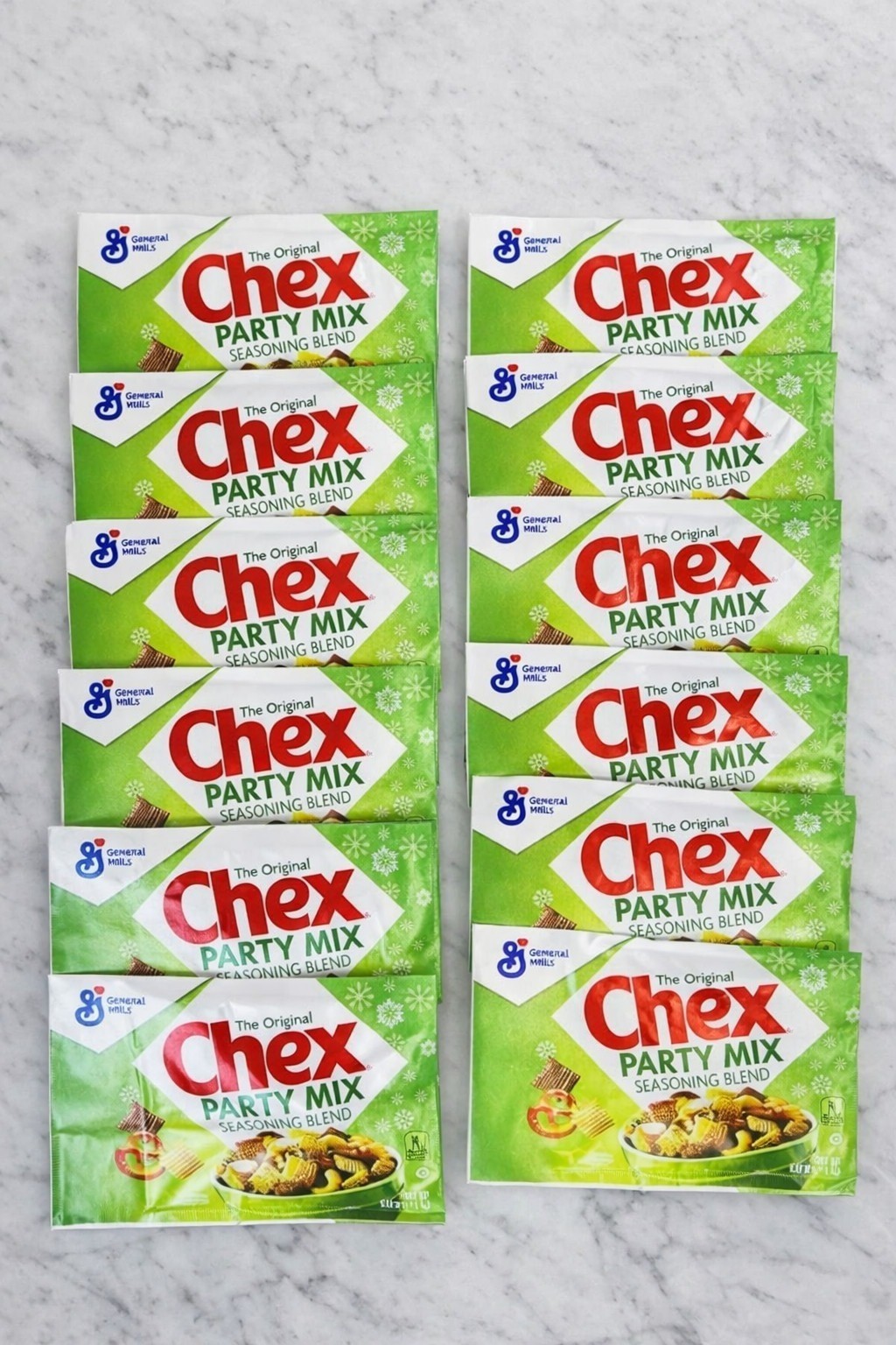 12 CHEX MIX PARTY MIX SEASONING BLEND PACKETS EXP DATE: 7/2026 FREE SHIPPING USA