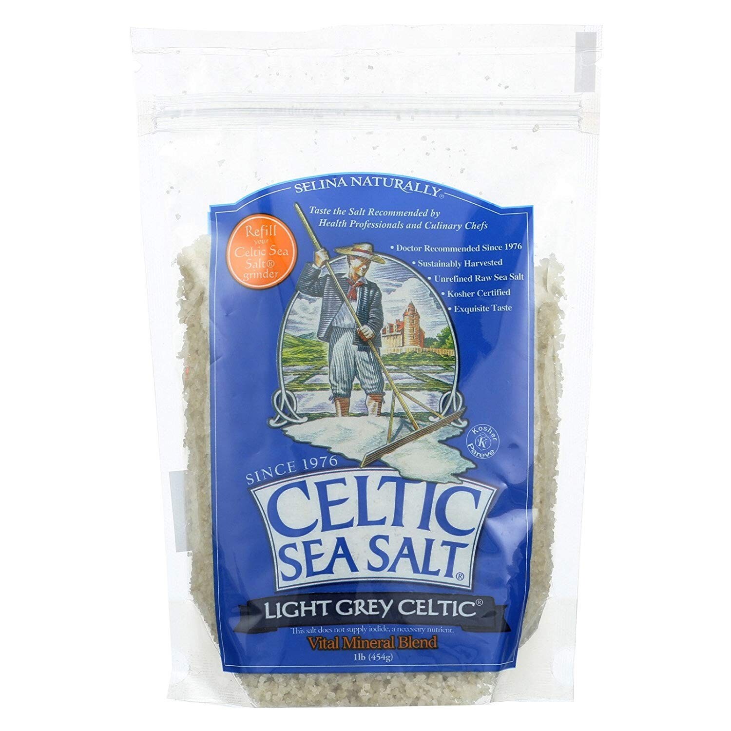 Sal Marina Gris Celta Gruesa 1 Lb No Refinada Para Especias Y Condimentos Nueva