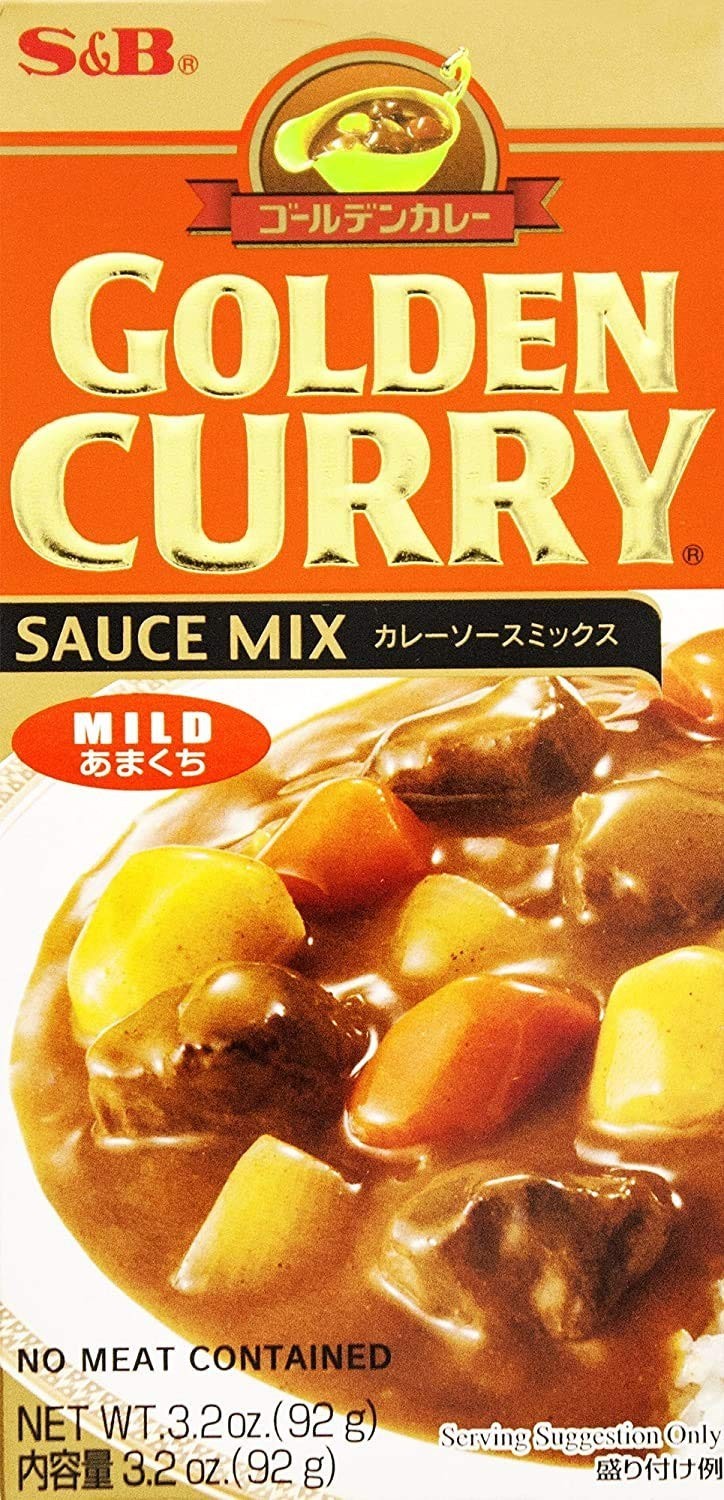 2-Pack S & B Golden Curry Japanese Curry Mix Mild 5 Servings per 3.2 Oz pack