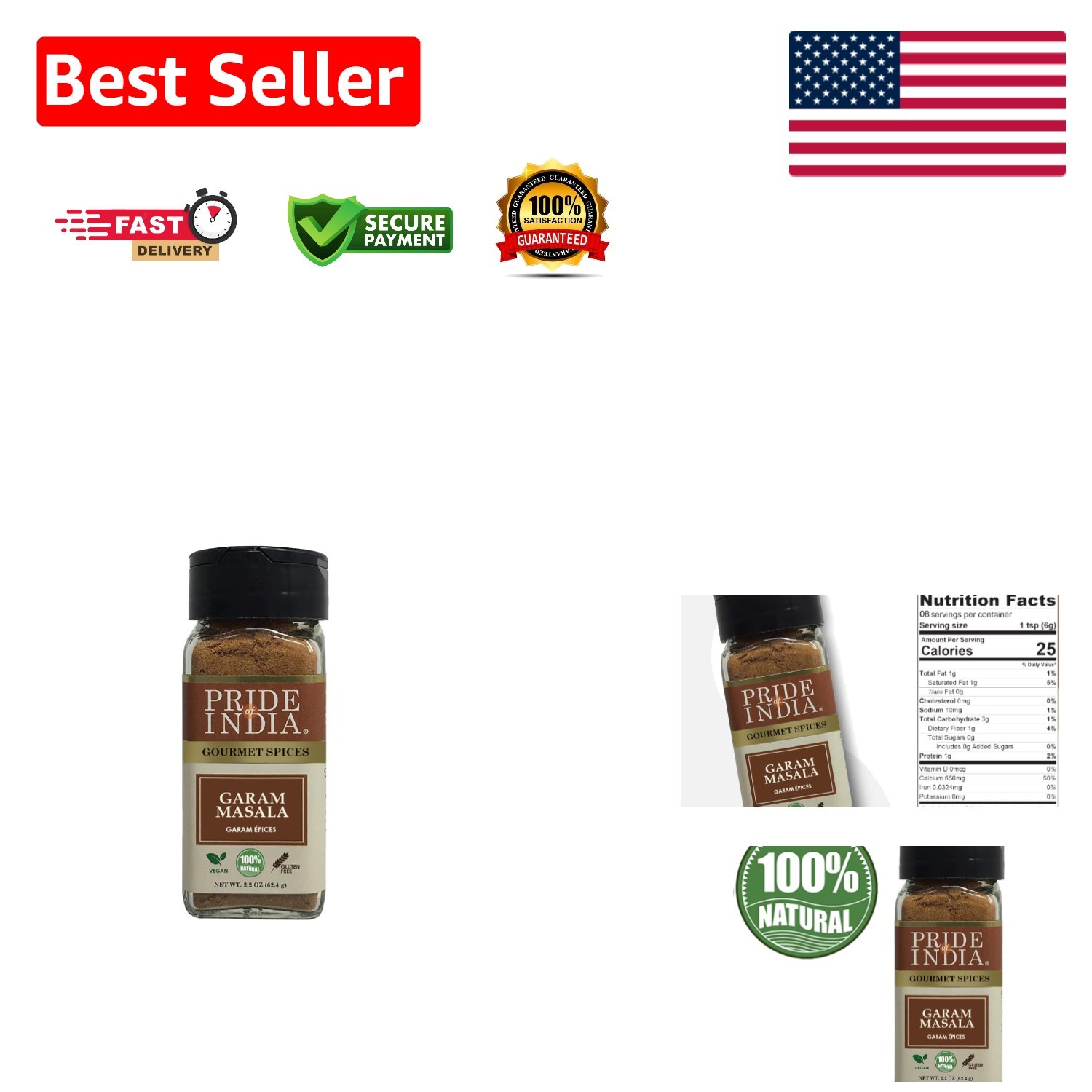 Natural Garam Masala – Versatile Spice Blend in Convenient 2.2 oz Bottle