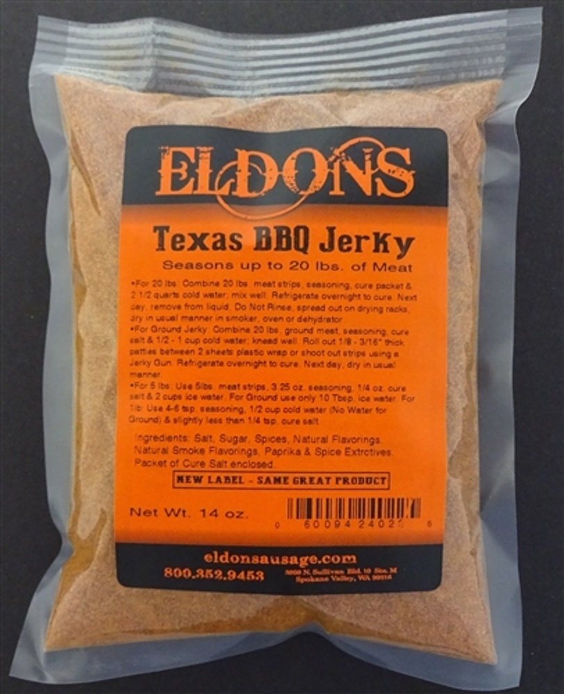 Texas BBQ Jerky Seasoning and Spice with Cure for 20 lbs of Meat 4022