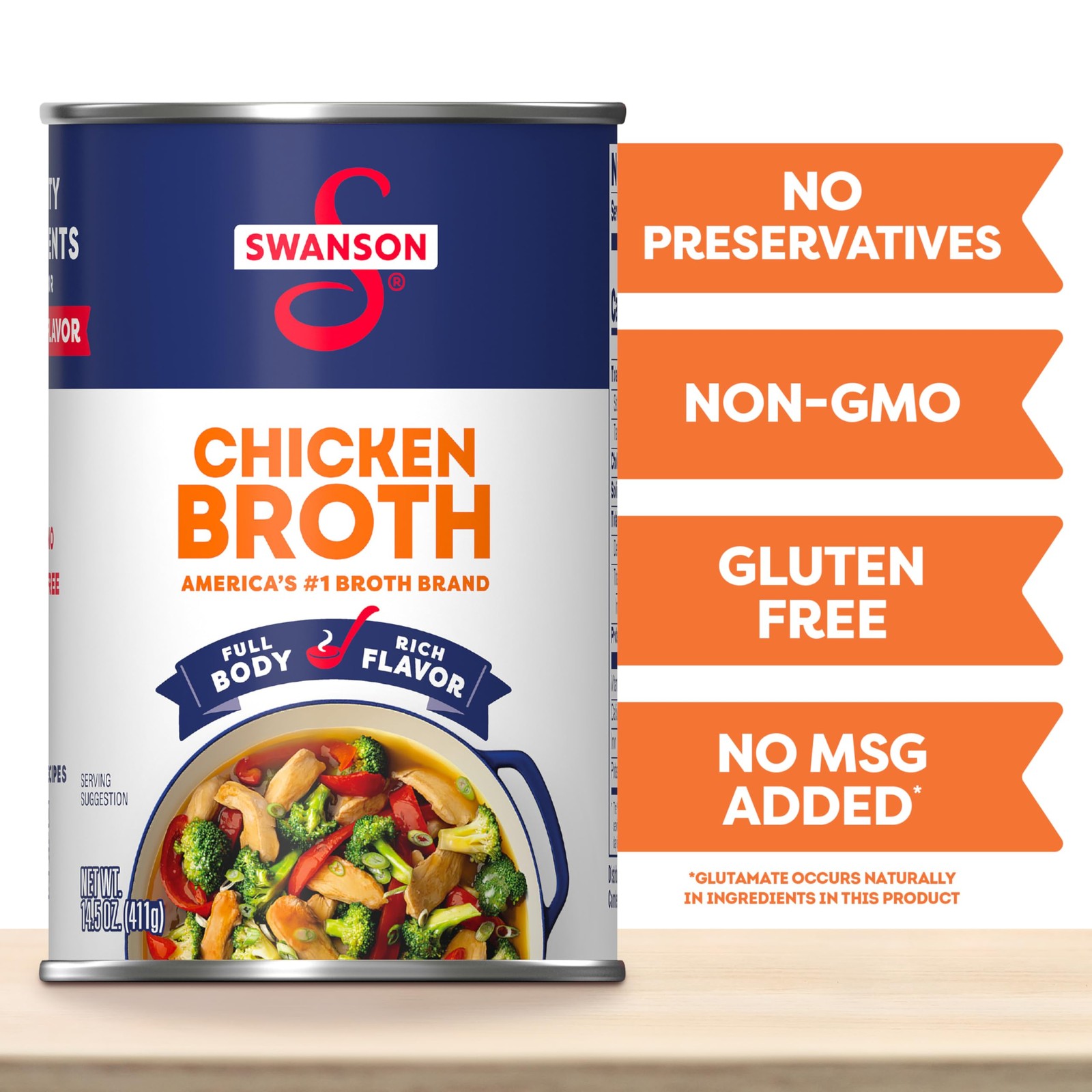 Swanson Chicken Broth, 14.5 Oz Can (12 Pack)