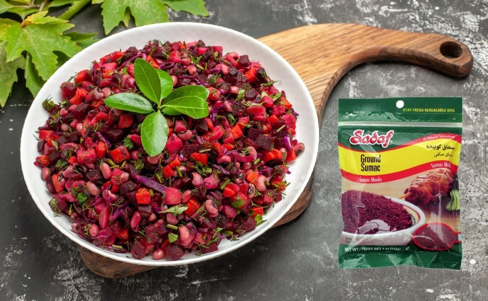 Sumac Seasoning – Traditional Middle Eastern Ground Spice in Resealable 4 oz Bag