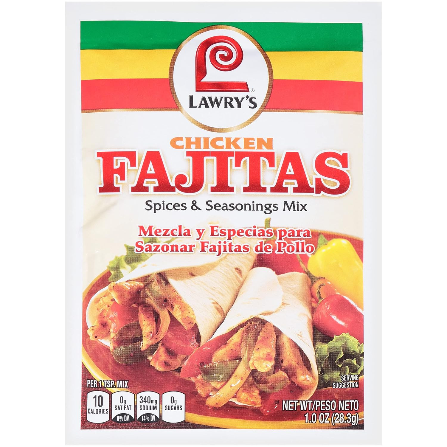 Chicken Fajitas Spices & Seasonings Mix, 1 Oz (Pack of 12)