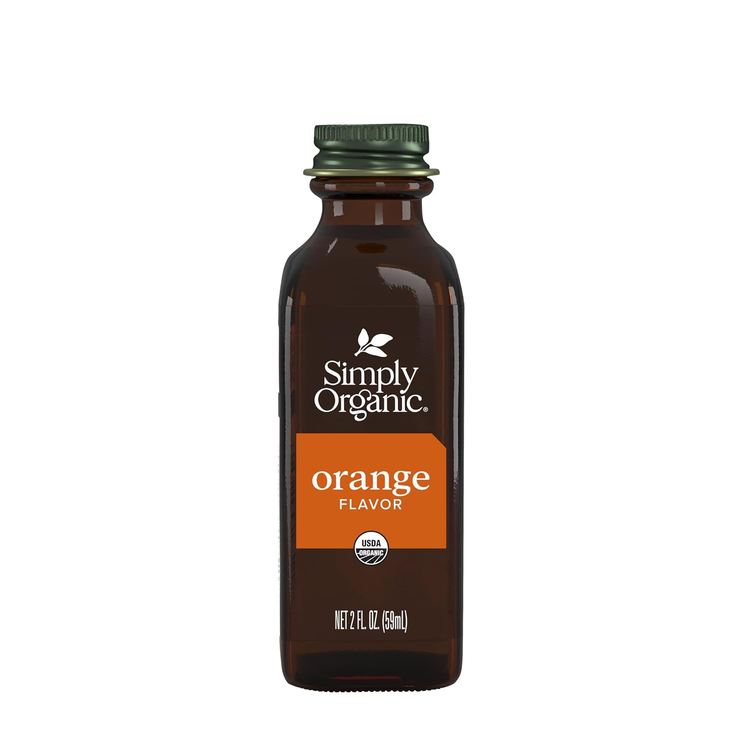 Orange Flavor, 2 Ounce Glass Jar, Tart Citrus Flavor for Desserts, Smoothies, Te