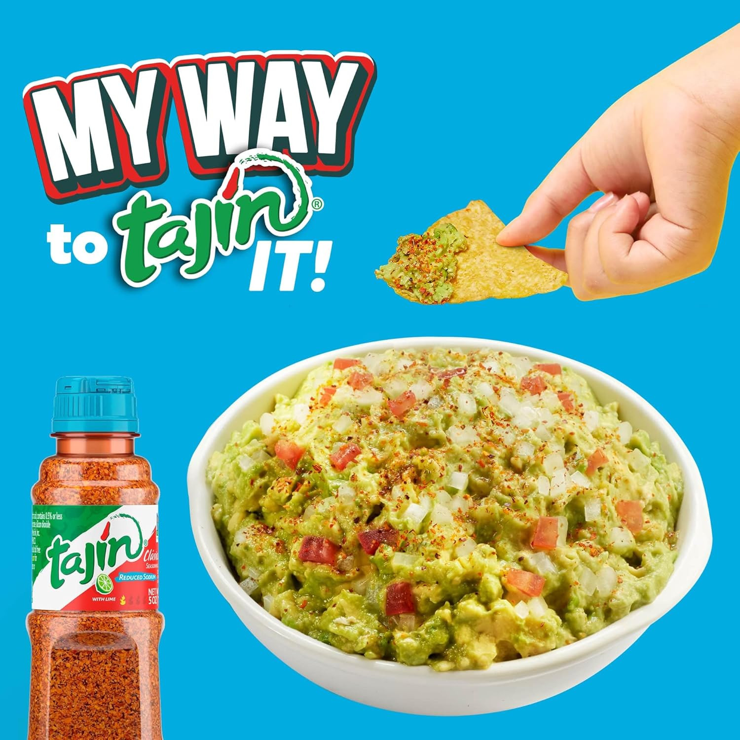 Clásico Reduced Sodium Seasoning, Authentic Mexican Chile Lime Spice Blend for F