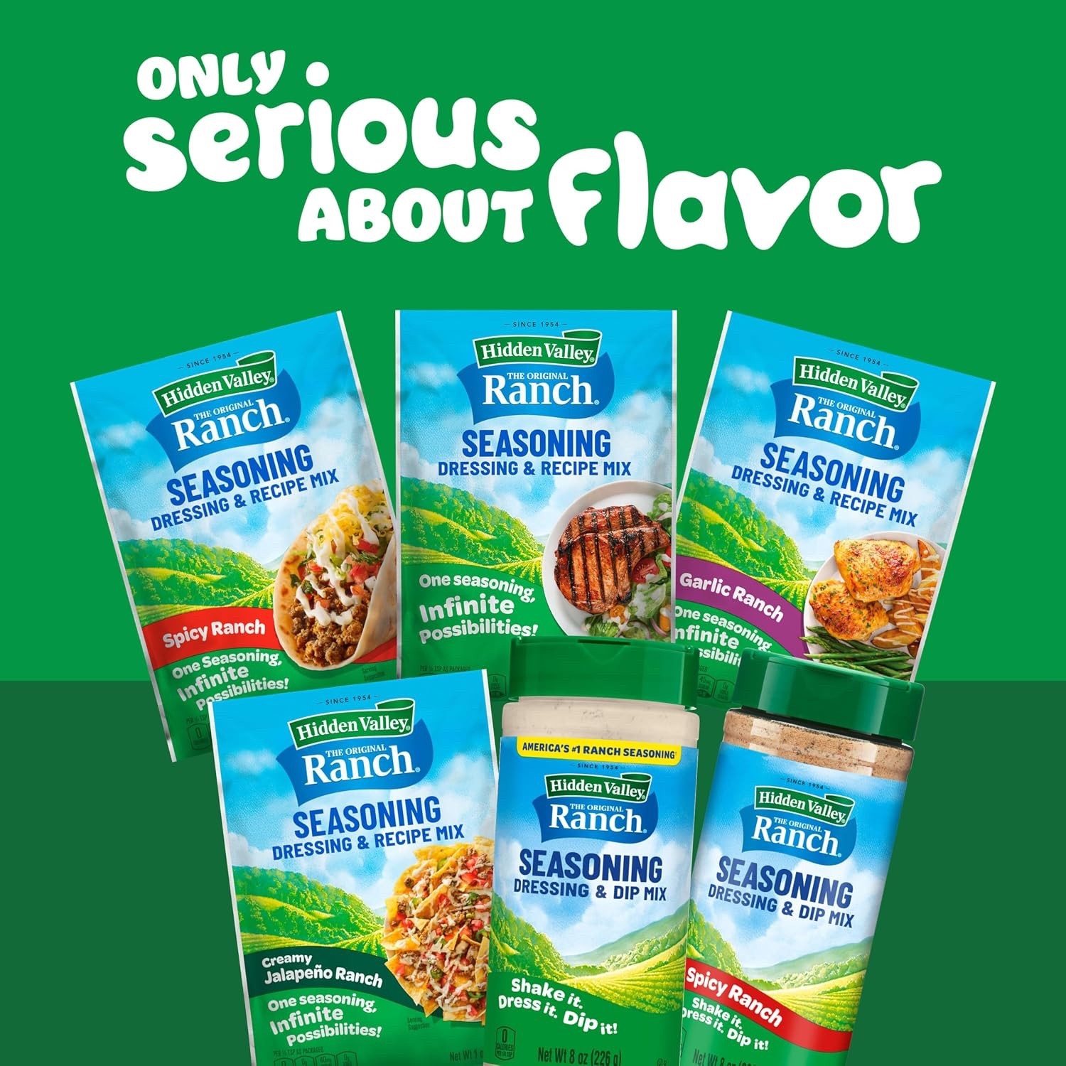 Hidden Valley Original Ranch Seasoning, Dressing and Dip Mix, 8 Ounces