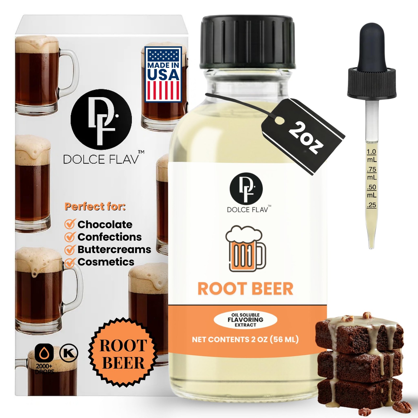 Root Beer Extract – 2 Ounce Oil-Soluble Kosher, Sugar-Free, Concentrated Clas…