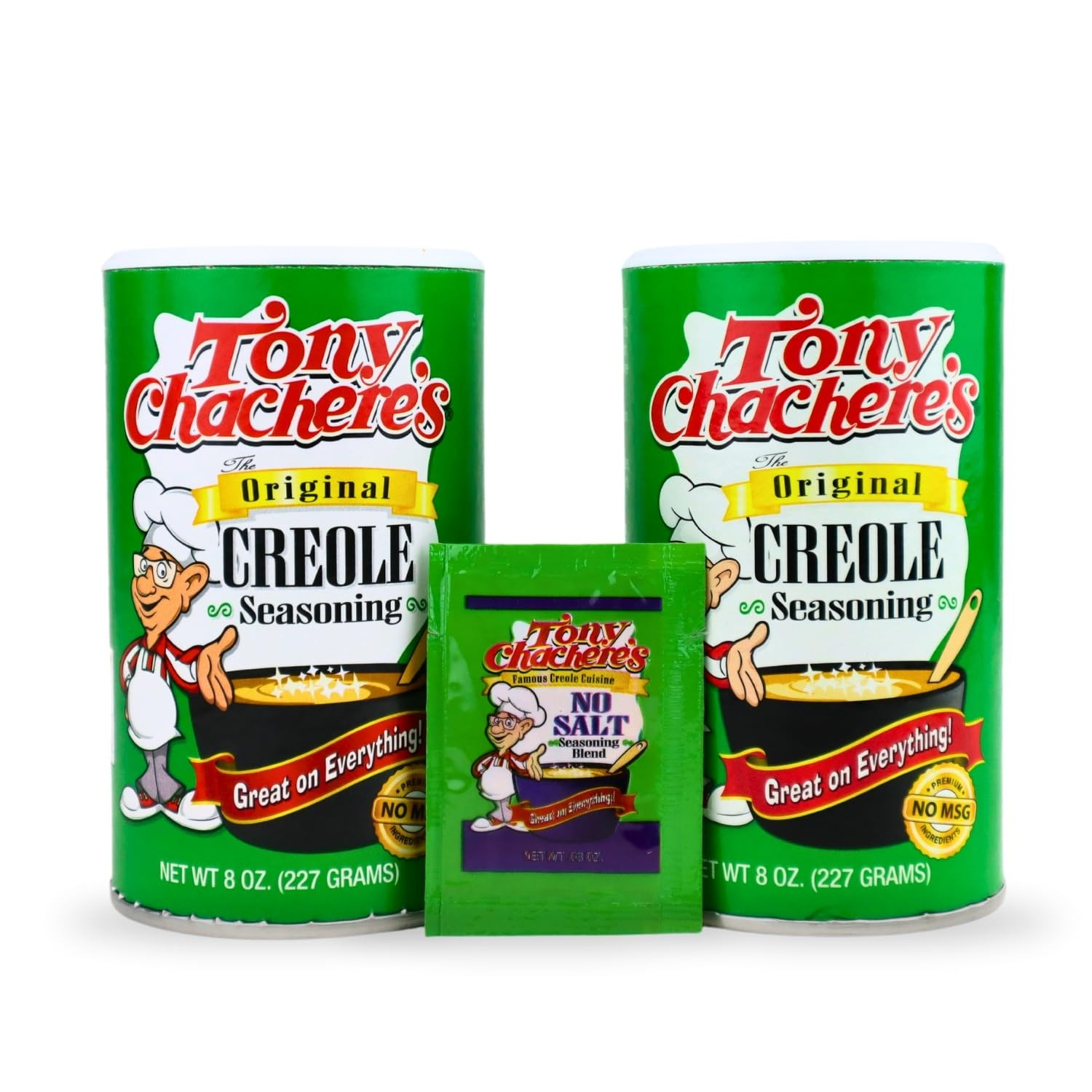 Creole and Cajun Seasoning Canisters (2 Pack + Packet) (2 Pack, Original)