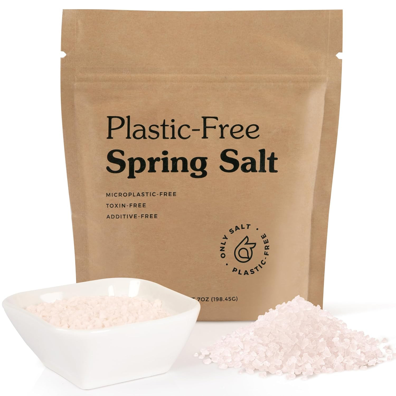 Ancient Spring Salt – Organic, Natural – Microplastic & Toxin Free – 7Oz Pouch