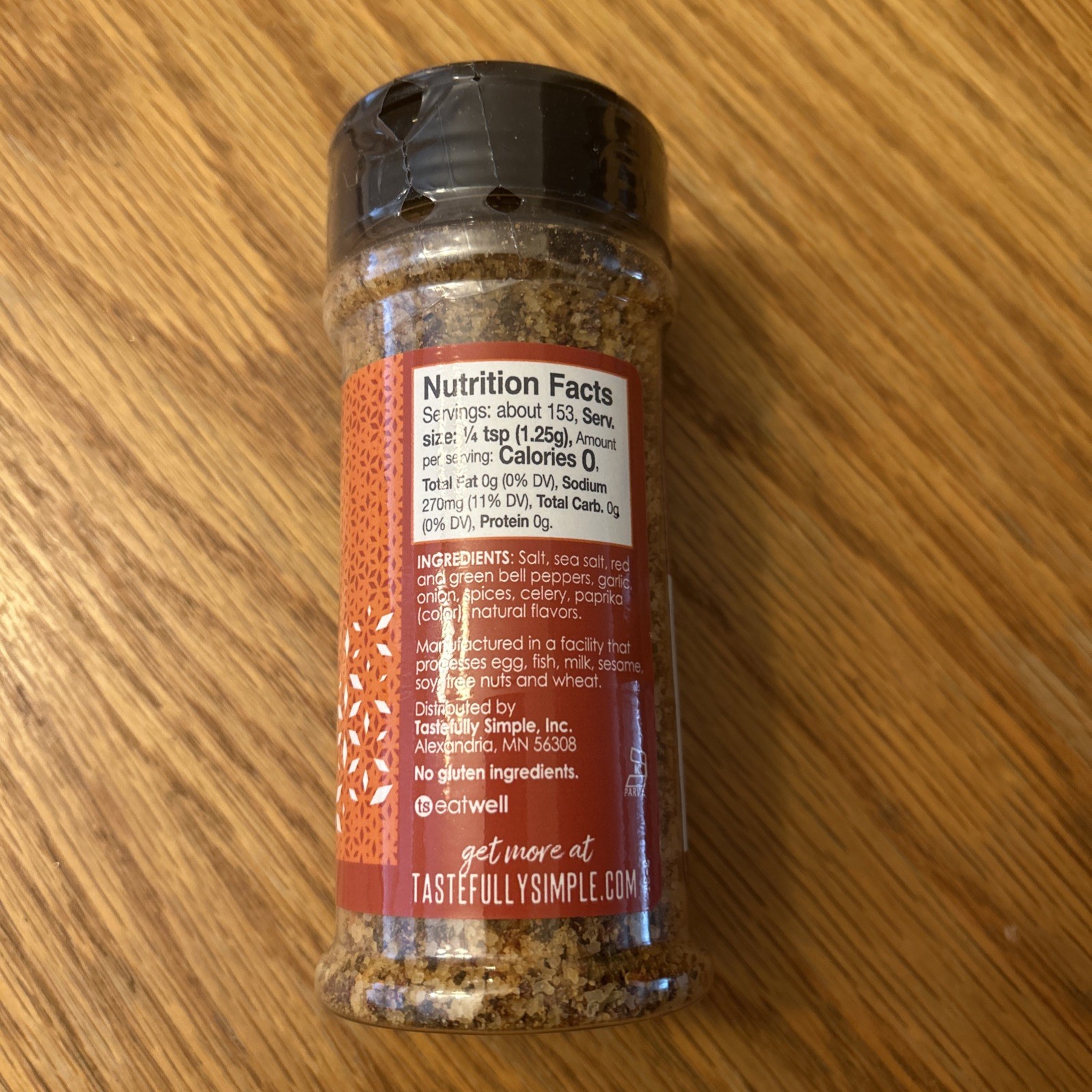 Tastefully Simple Seasoned Salt 6.75 oz SEALED