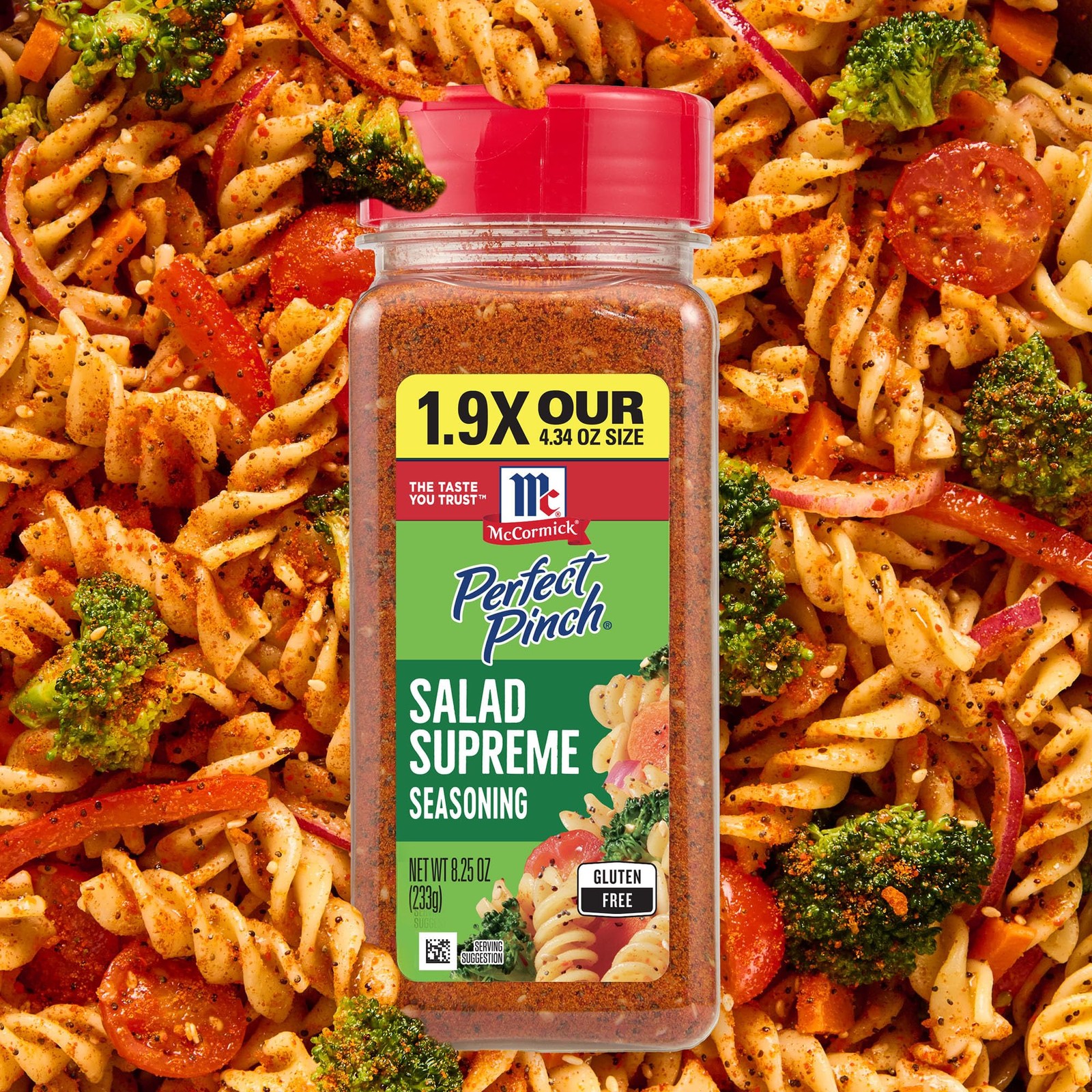 McCormick Perfect Pinch Salad Supreme Seasoning, 8.25 Ounce (Pack of 6)