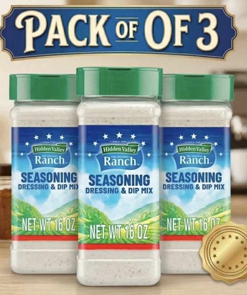 3 Pack – Hidden Valley Original Ranch Salad Dressing and Seasoning Mix (16 oz.)