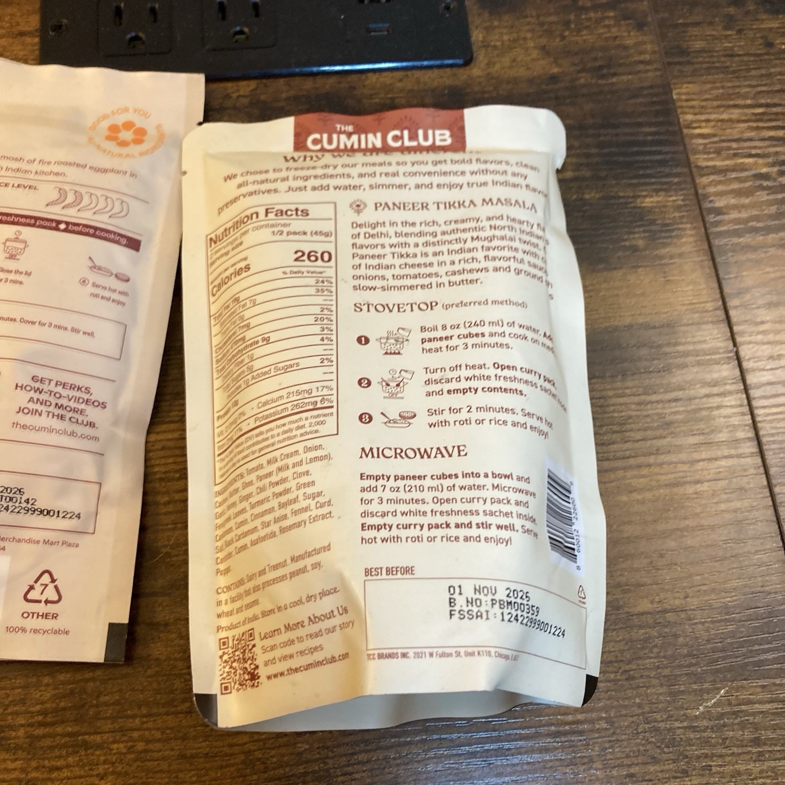 Cumin Club Paneer Tikka Masala Baingan Bharta Just Add Water