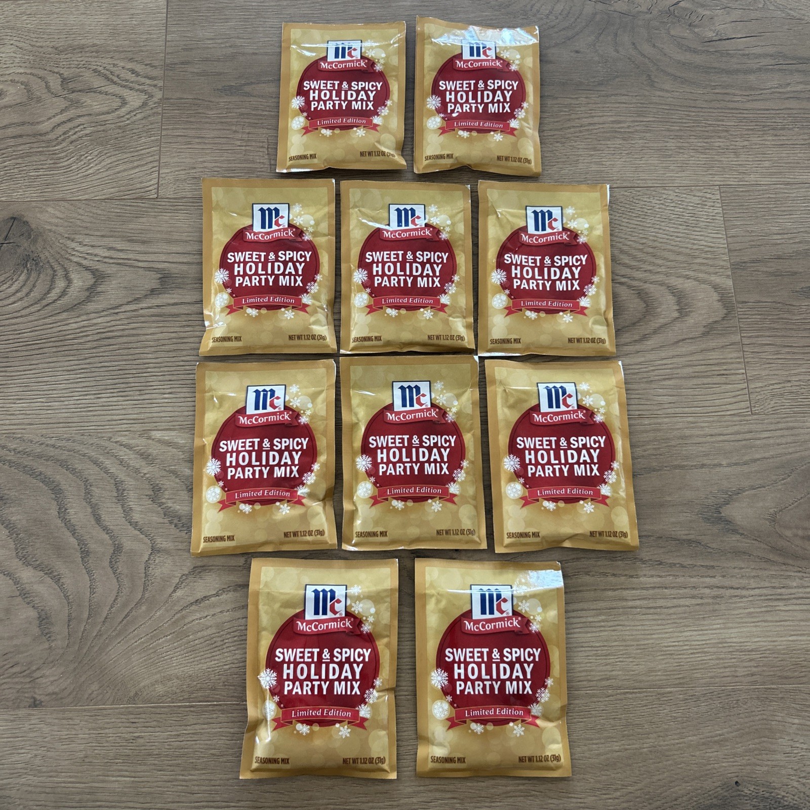 10 pk McCormick SWEET & SPICY Holiday PARTY Seasoning Mix Limited Edition