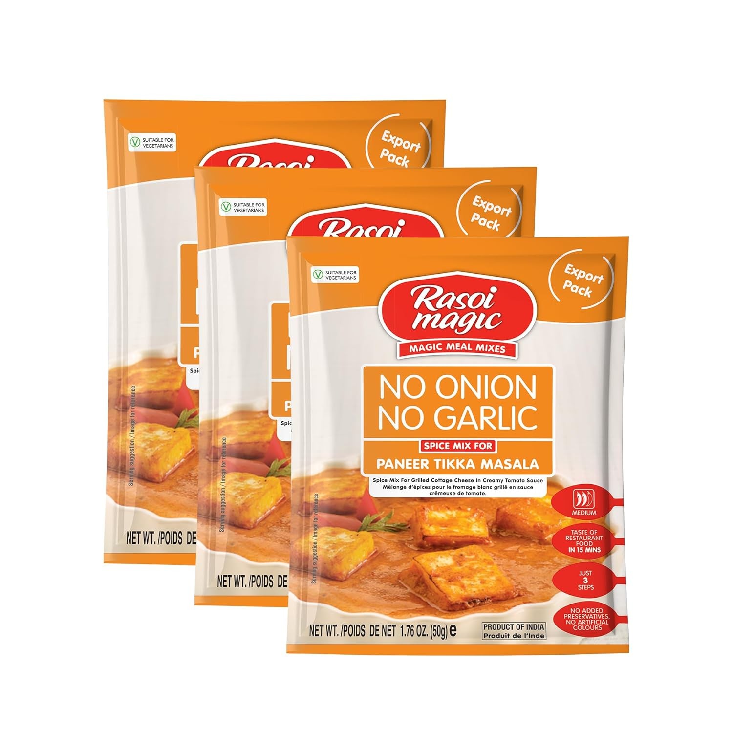 Rasoi Magic Spice Mix for NONG Paneer Tikka Masala 50g (Pack of 3)