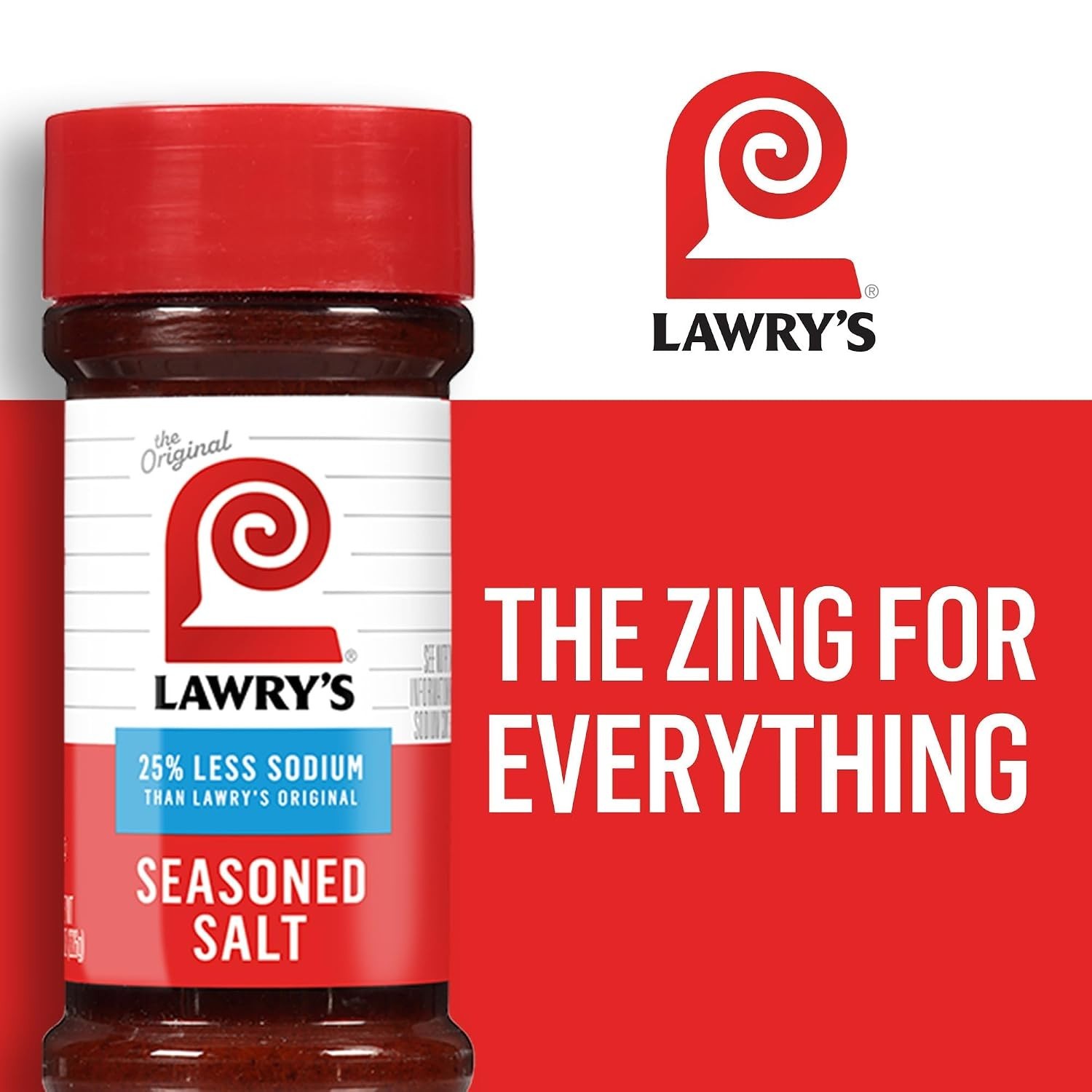 Savory Lawry’s Seasoned Salt, 8 oz – 25% Less Sodium, Ideal for Everyday Cooking